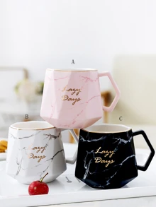 Marble Pattern Print Mug 1pc - Multicolor - View 1