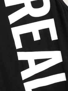 Manfinity Men Letter Graphic Tank Top - Black - View 3