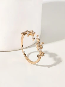 SHEIN X Lucía Bellido Anel de punho de decoração de strass 1 peça