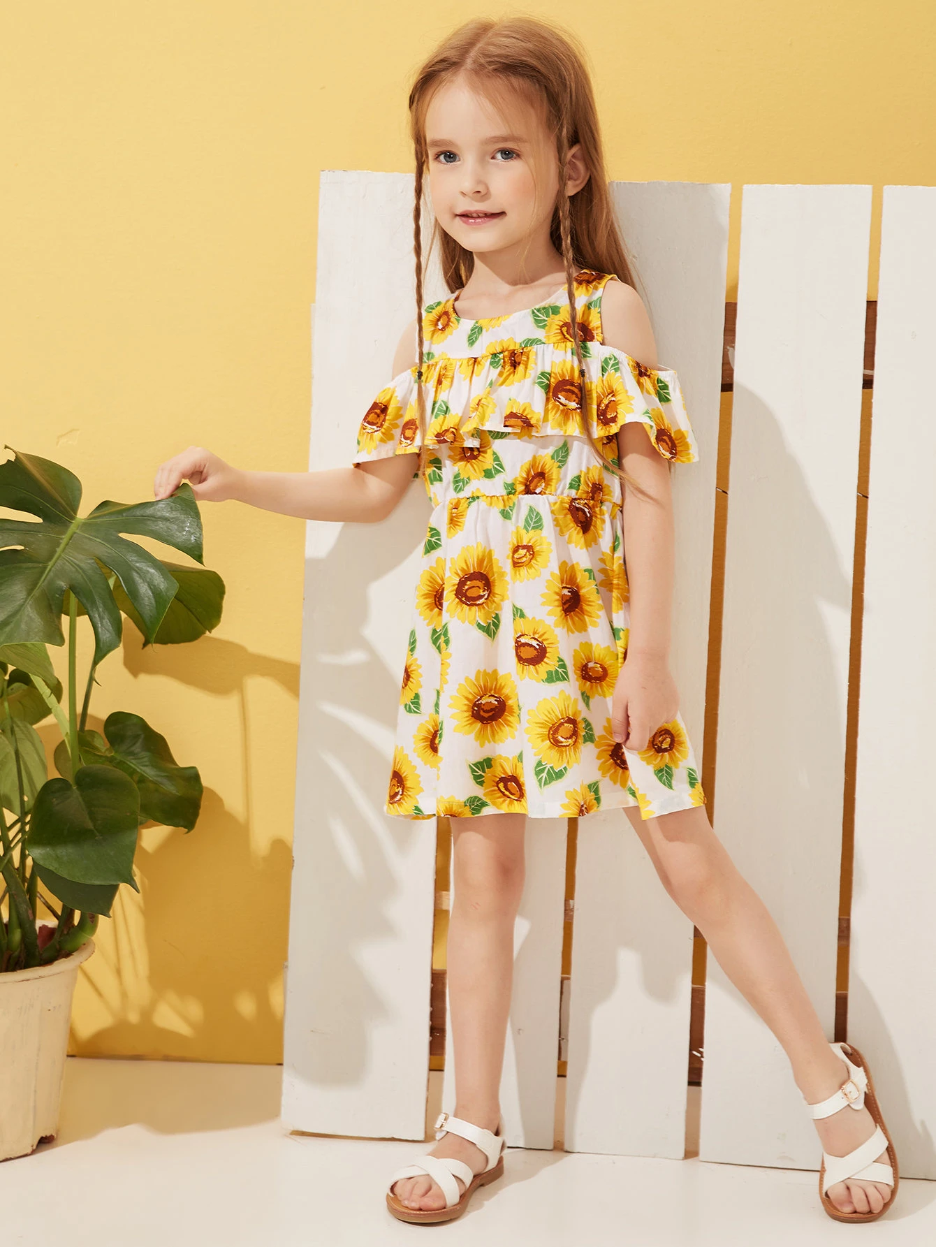 sunflower dresses for little girls