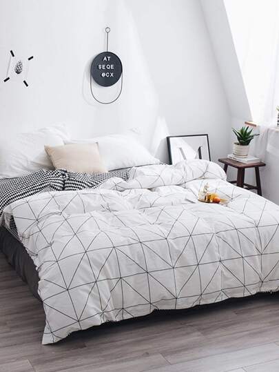 Geometric Pattern Print Sheet Set Shein Alt