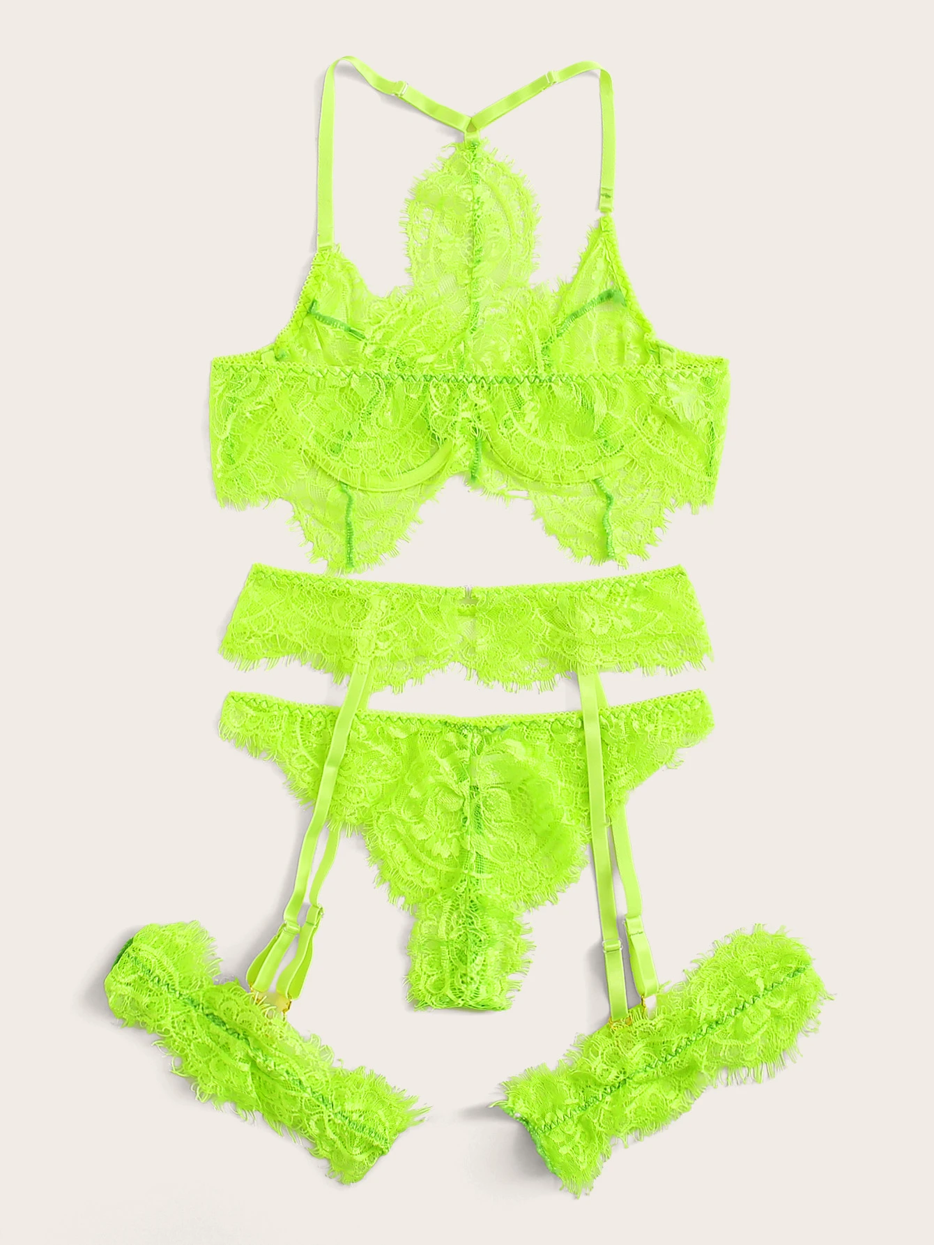 NEON LIME GREEN GARTER