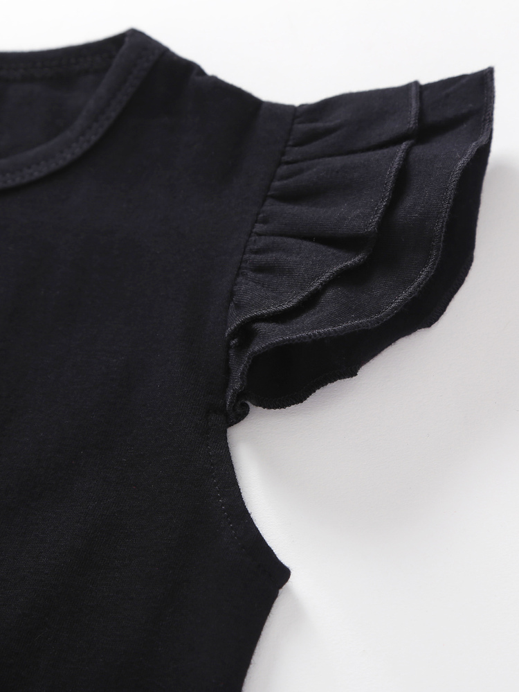 Toddler Girls Ruffle Top & Polka Dot Bow Skirt & Headband - Multicolor - View 3