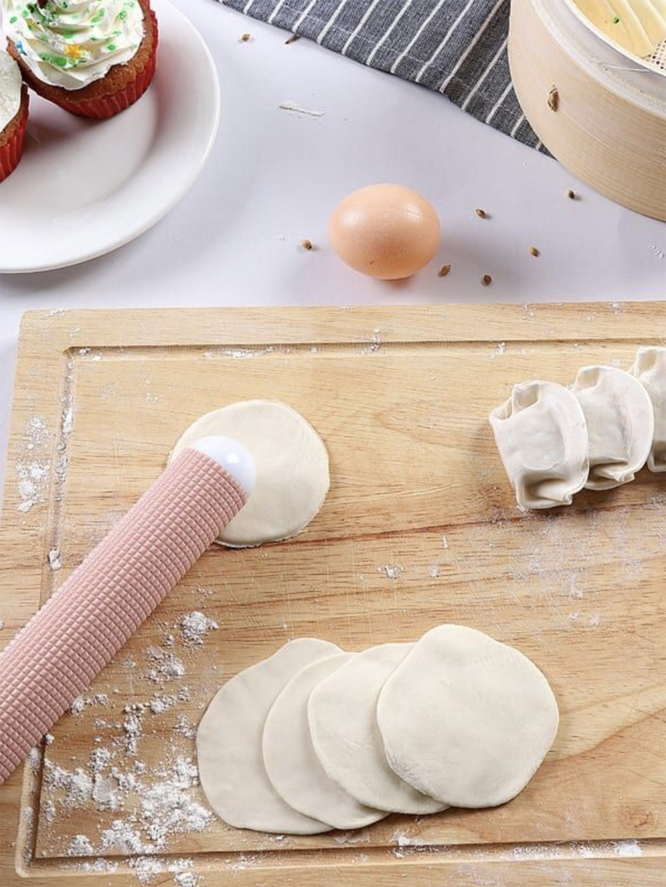 Household Dumpling Skin Rolling Pin, Non-Stick Dough Roller For Making Dumpling Skin, Bread Rolling Pin
