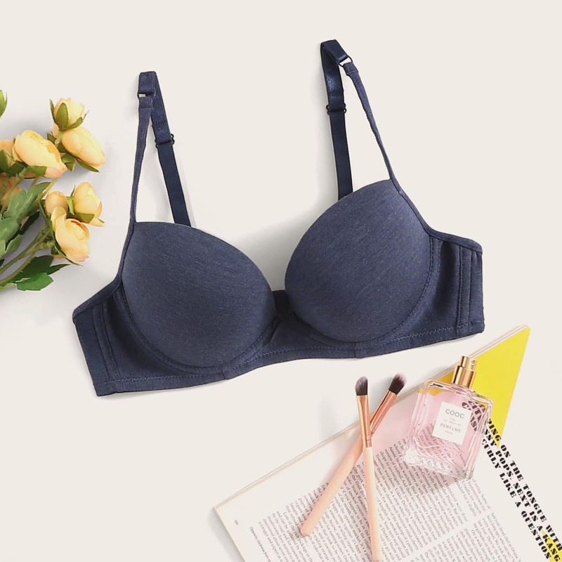 

Adjustable Strap Underwire Bra, Navy