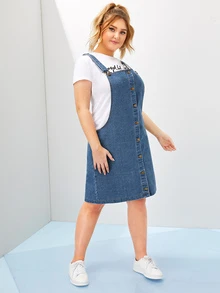 dungaree dress shein