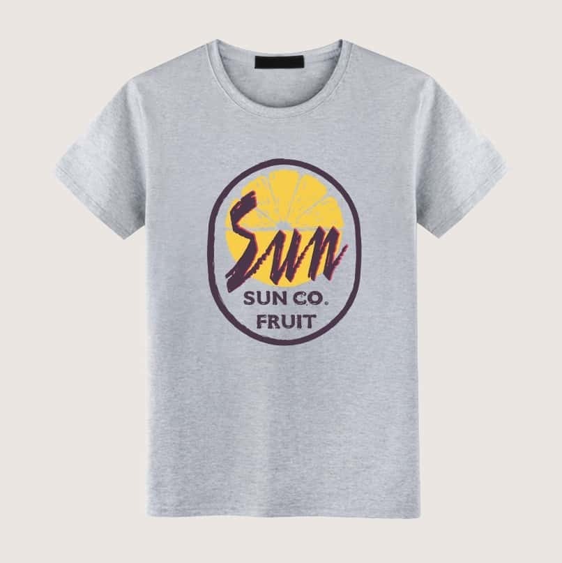 

Guys Letter Print Tee, Grey