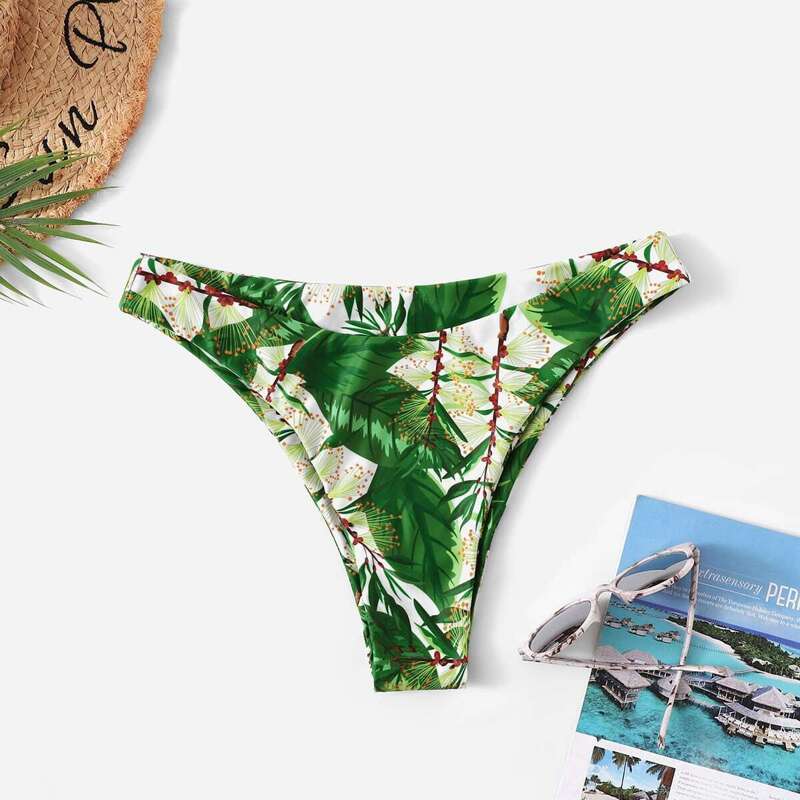 

Tropical Print Swimming Panty, Multicolor