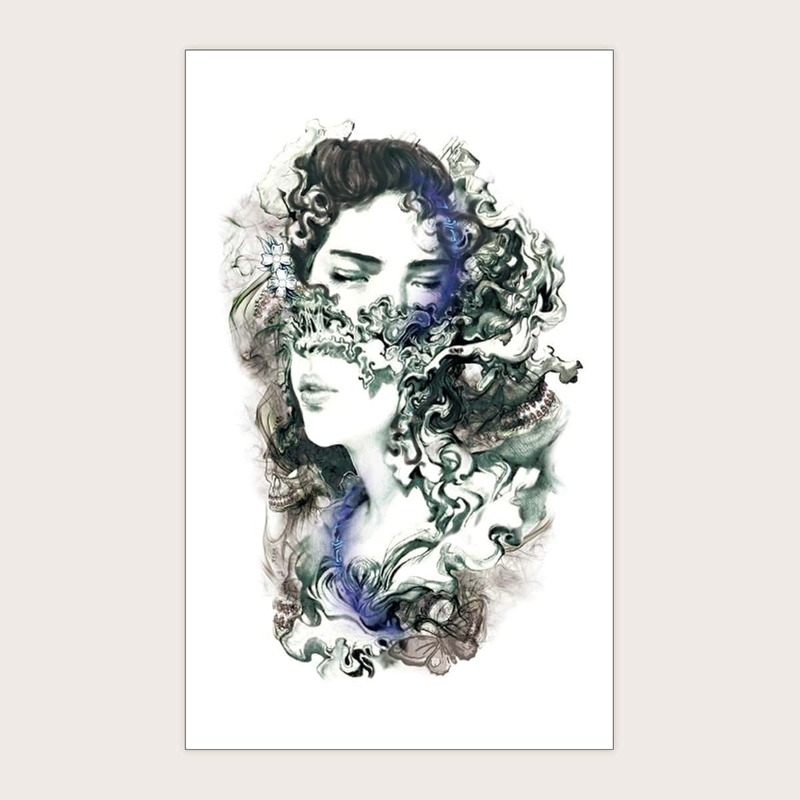 

Figures Pattern Tattoo Sticker 1sheet, Multicolor