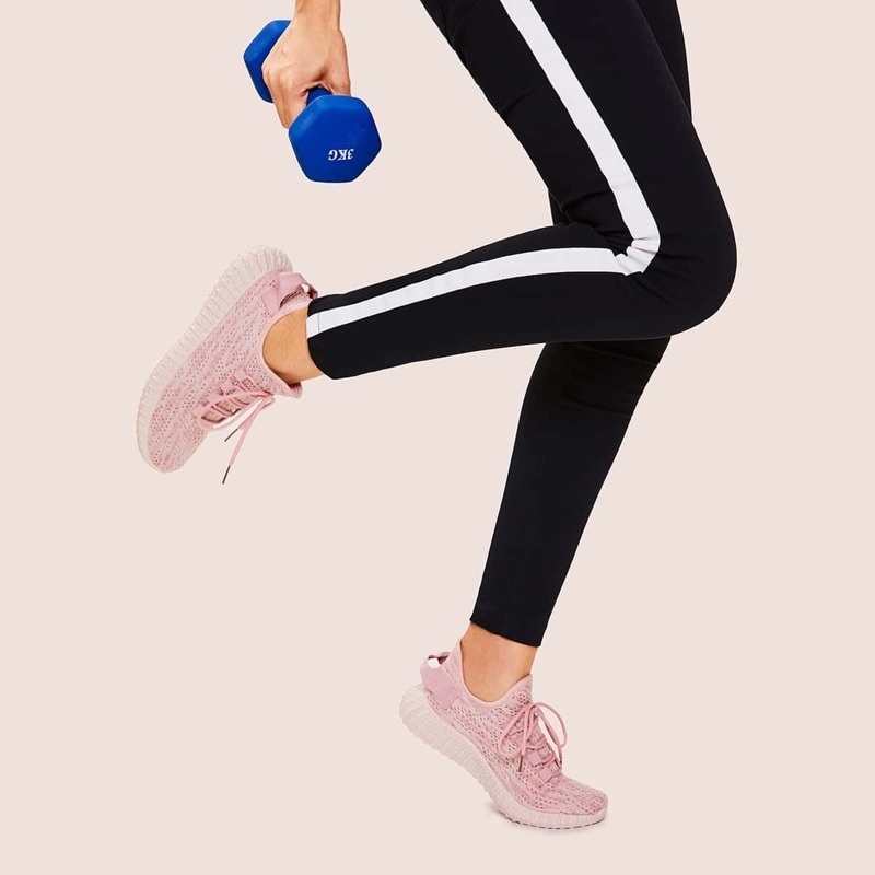 

Tie Dye Lace-up Front Trainers, Pink