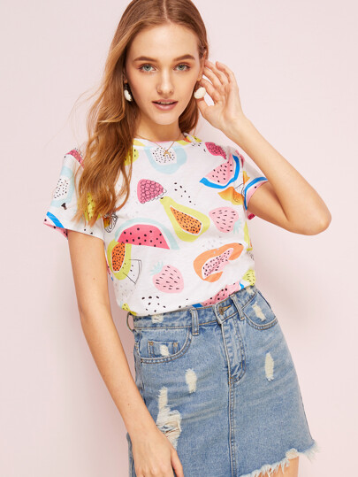 Fruit Print Tee