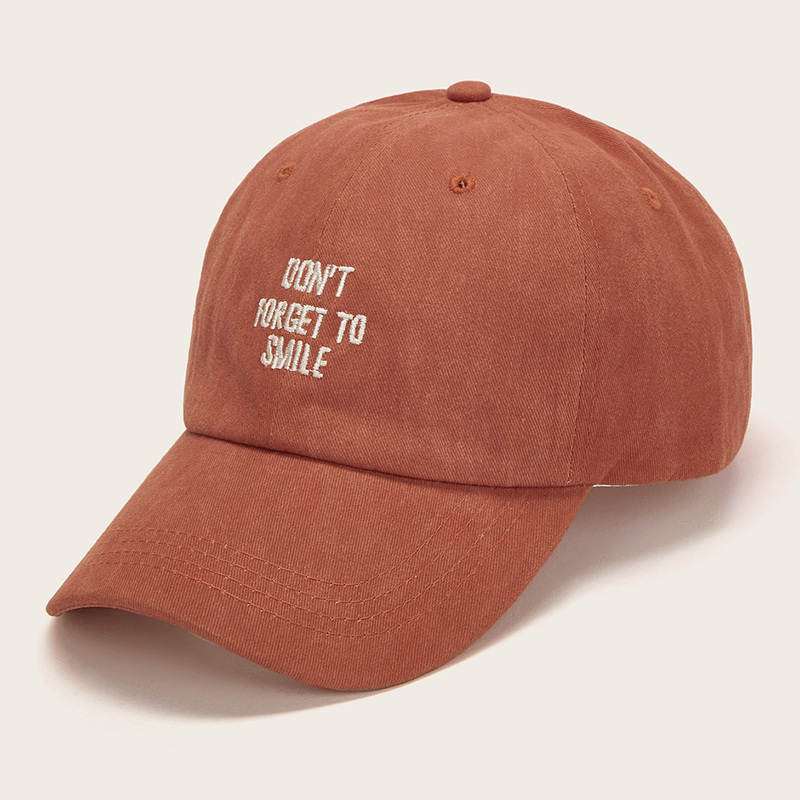 

Slogan Embroidery Baseball Cap, Red