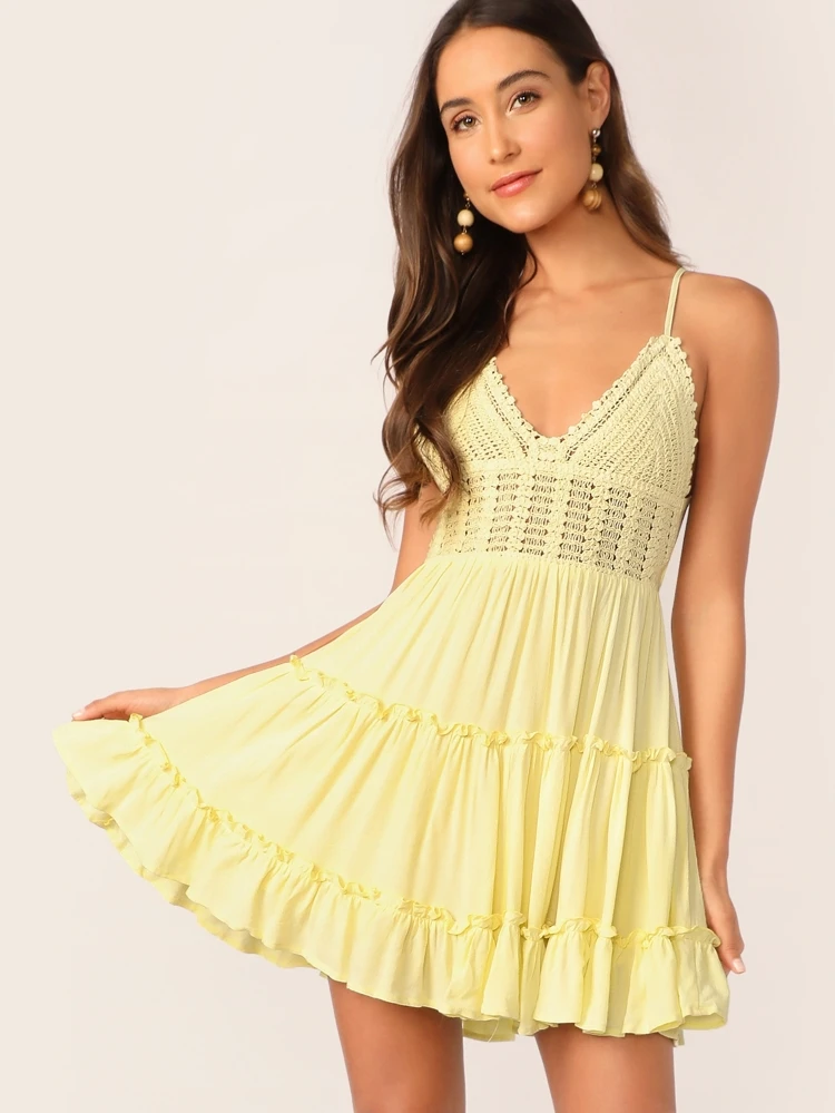 shein crochet dress