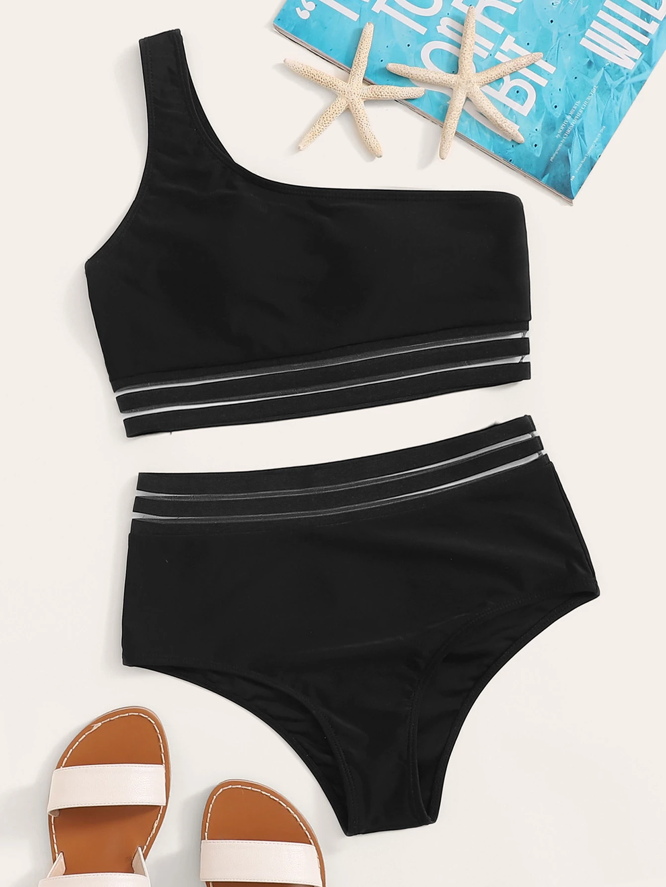 one shoulder bikini swimsuit