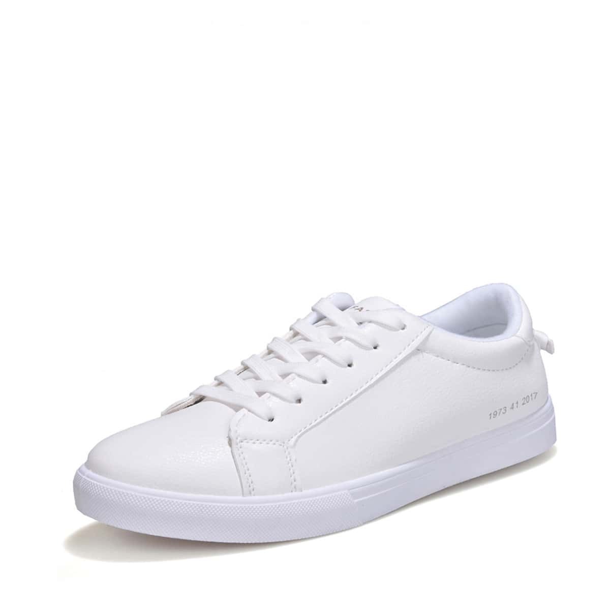 

Guys Lace-up Front Low Top Sneakers, White