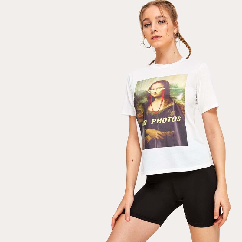 

Figure Print Tee, White
