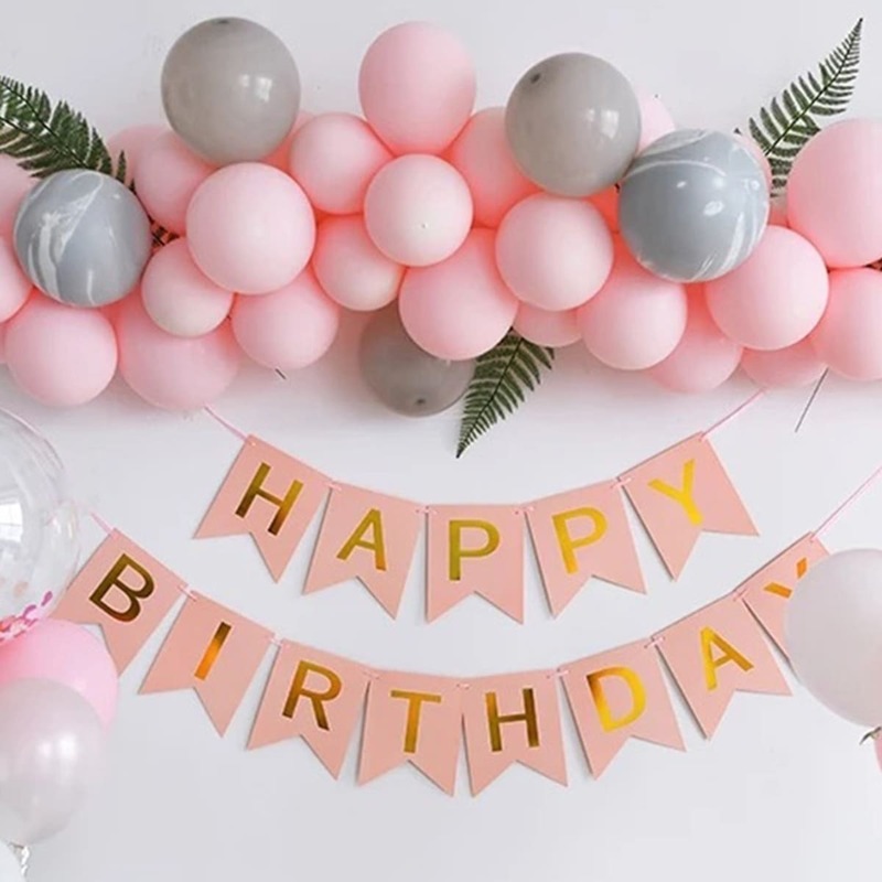 

Birthday Decorative Pull Flag 1pc, Pink