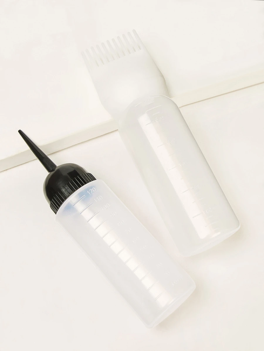 Random Salon Colouring Dyeing Bottle 2pcs - White - View 1
