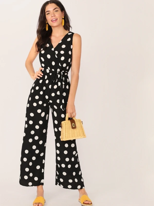 shein polka dot jumpsuit