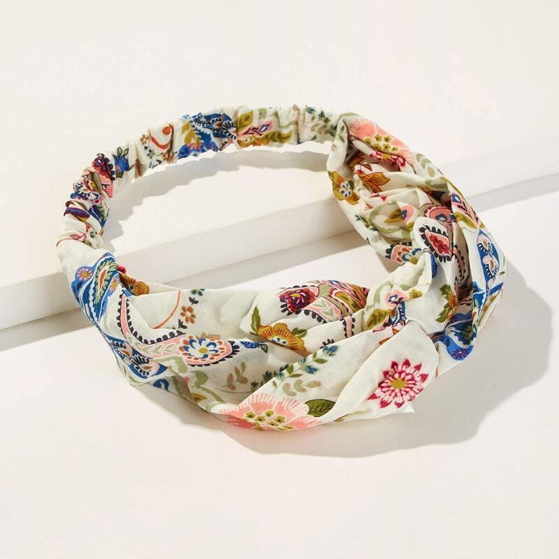 

Flower Pleated Headband, Multicolor