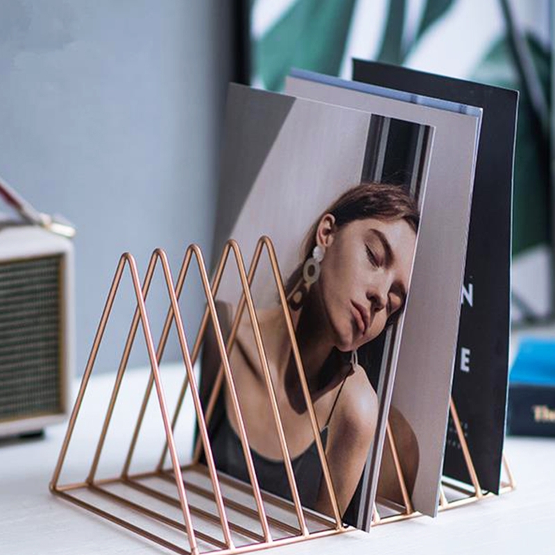 

Triangle Shaped Metal Storage Rack 1pc, Rose gold