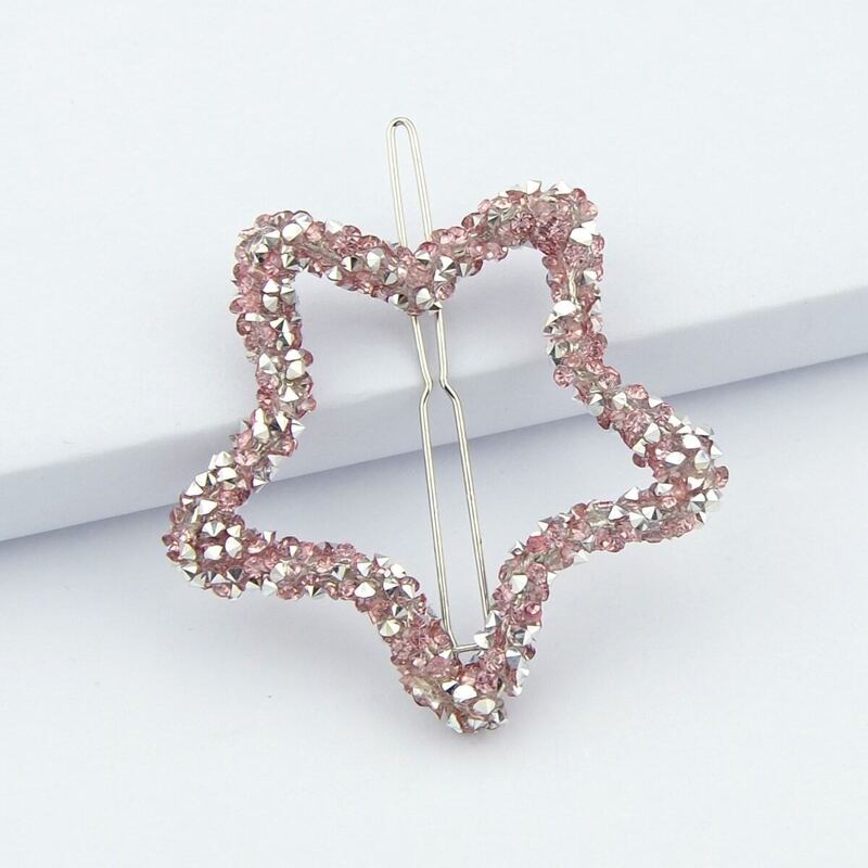 

Pink Crystal Rhinestone Hair Clip