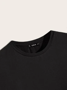 Manfinity RebelGame Men Cuffed Sleeve Tee - Black - View 3