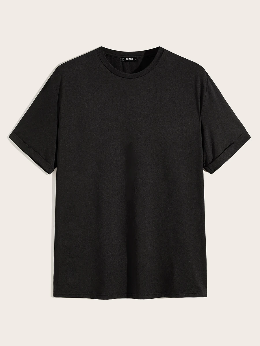 Manfinity RebelGame Men Cuffed Sleeve Tee - Black - View 1