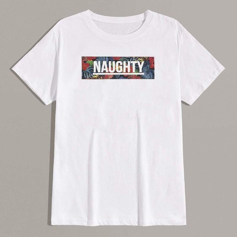 

Guys Letter Print Tee, White