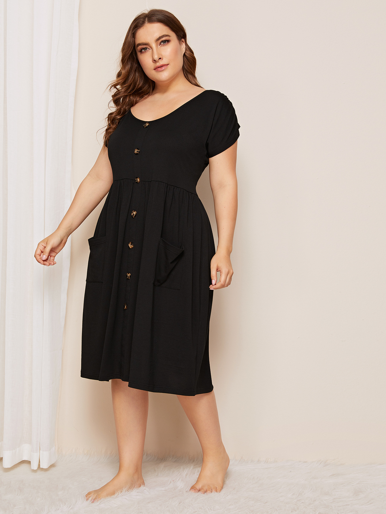 full button front nightdress