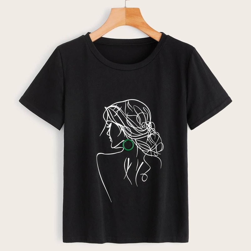 

Figure Graphic Tee, Black