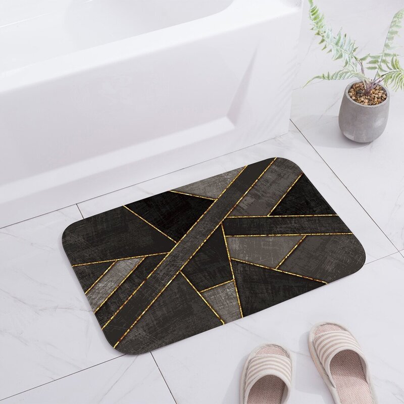 

Geometric Pattern Print Floor Mat, Multicolor