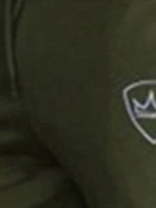 Manfinity 男士抽繩腰運動褲 - 軍綠色 - 查看 3