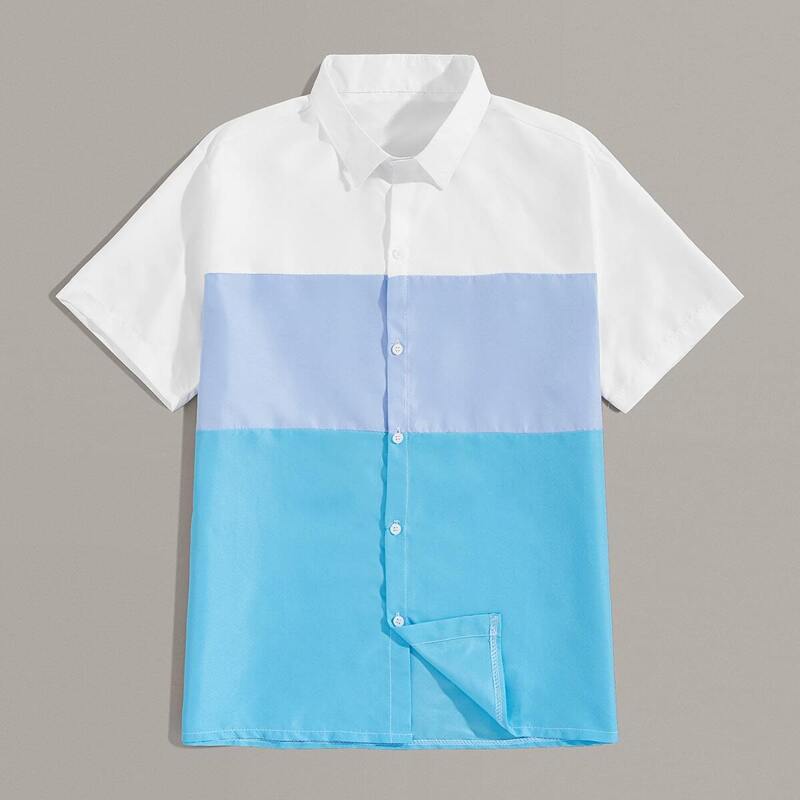 

Guys Cut And Sew Panel Shirt, Multicolor