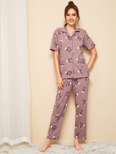 Ensemble de pyjama avec imprimé floral