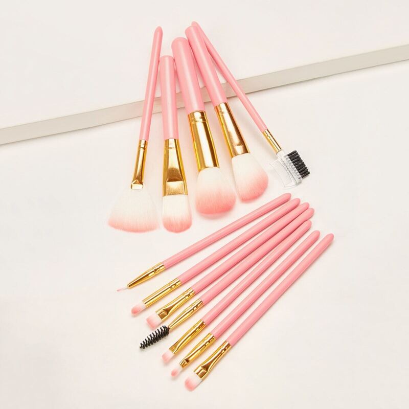 

Makeup Brush 12pcs With Bucket, Pink