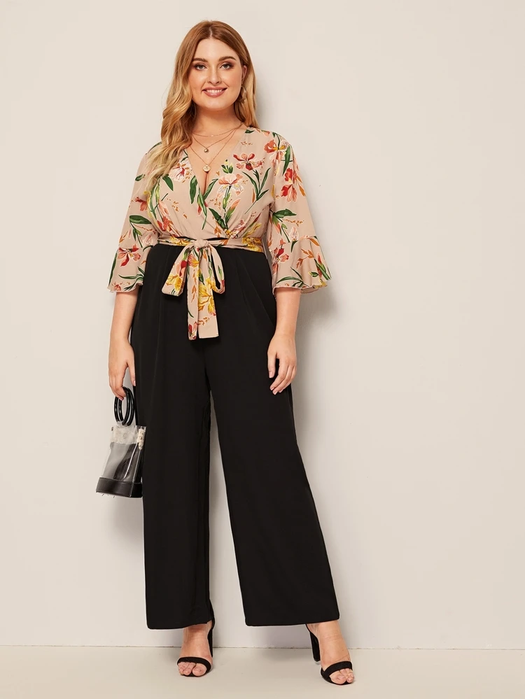 floral palazzo jumpsuit