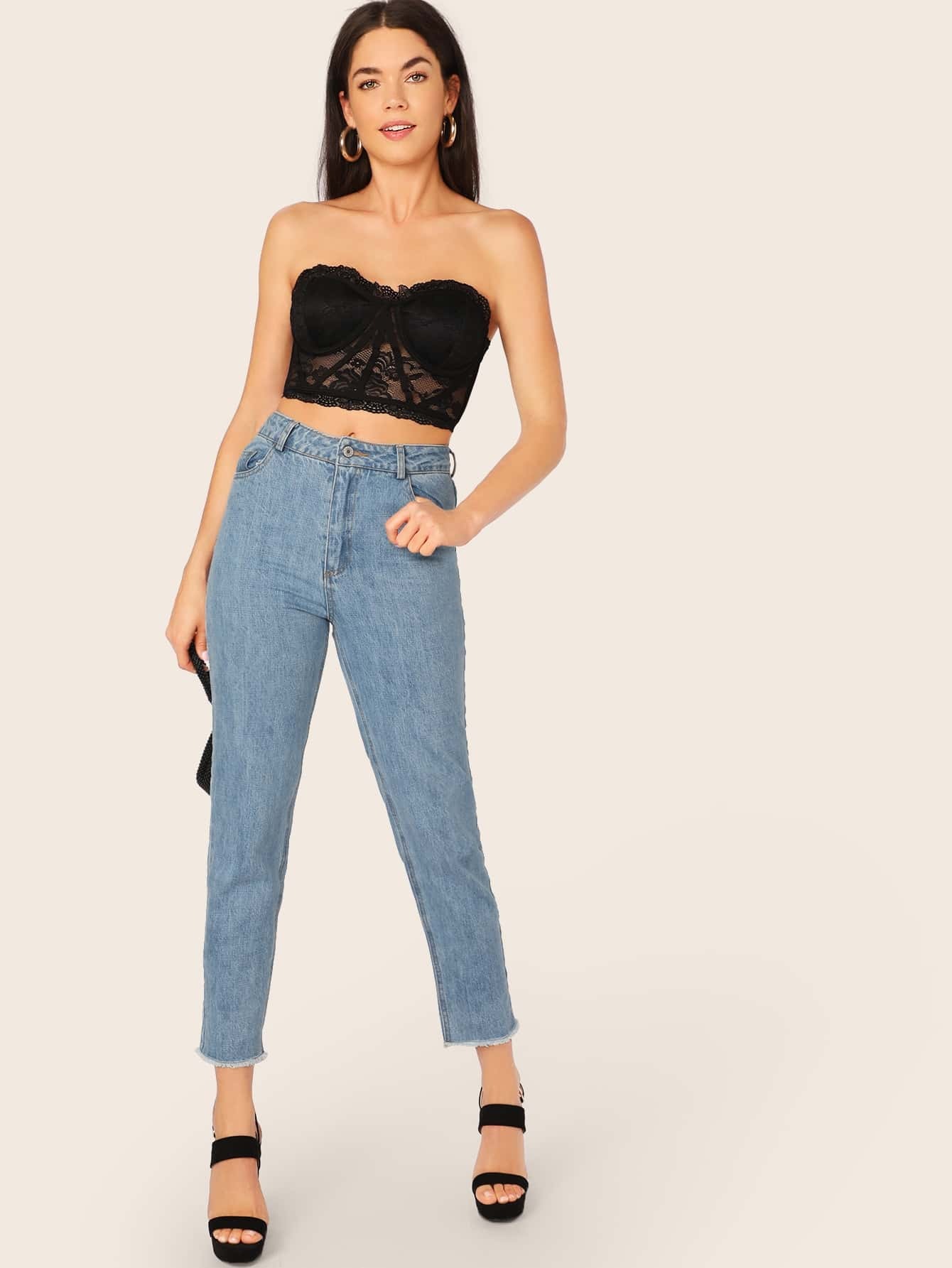 underwire bustier crop top