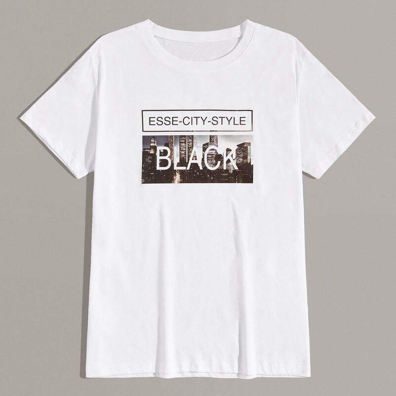 

Guys Letter Print Tee, White