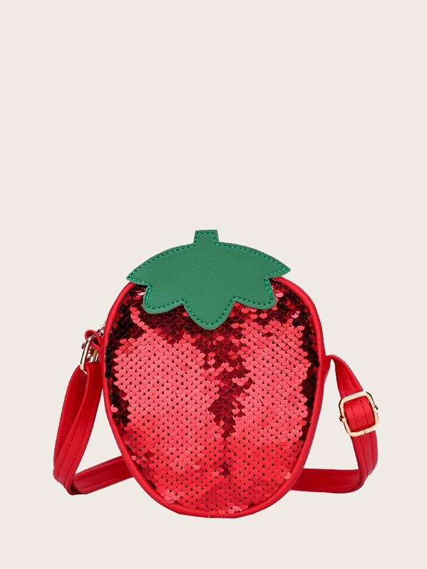 S Strawberry Design Sequins Decor Bag S Strawberry Design Sequins Decor Bag