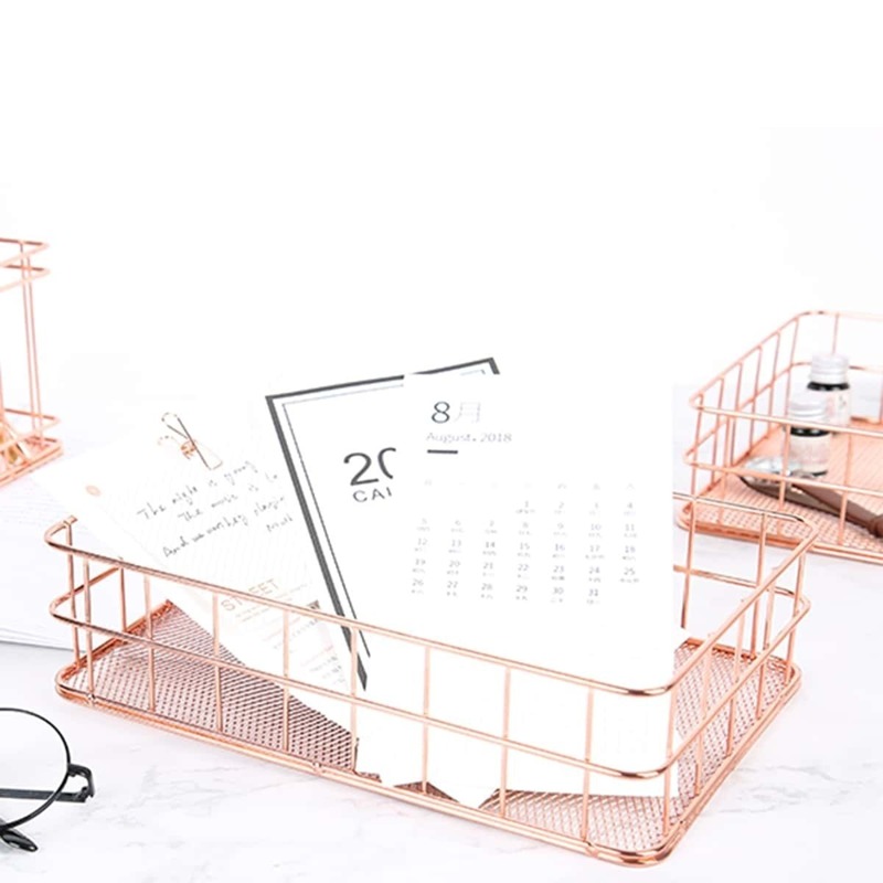 

Metal Storage Basket 1pc, Gold