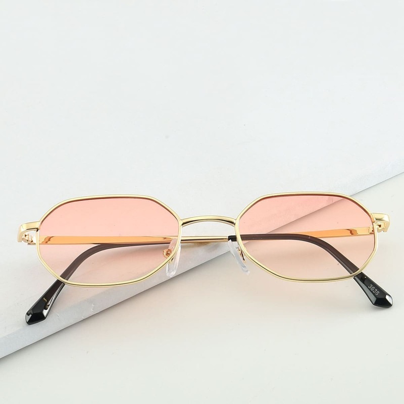 

Metal Frame Tinted Lens Sunglasses, Pink