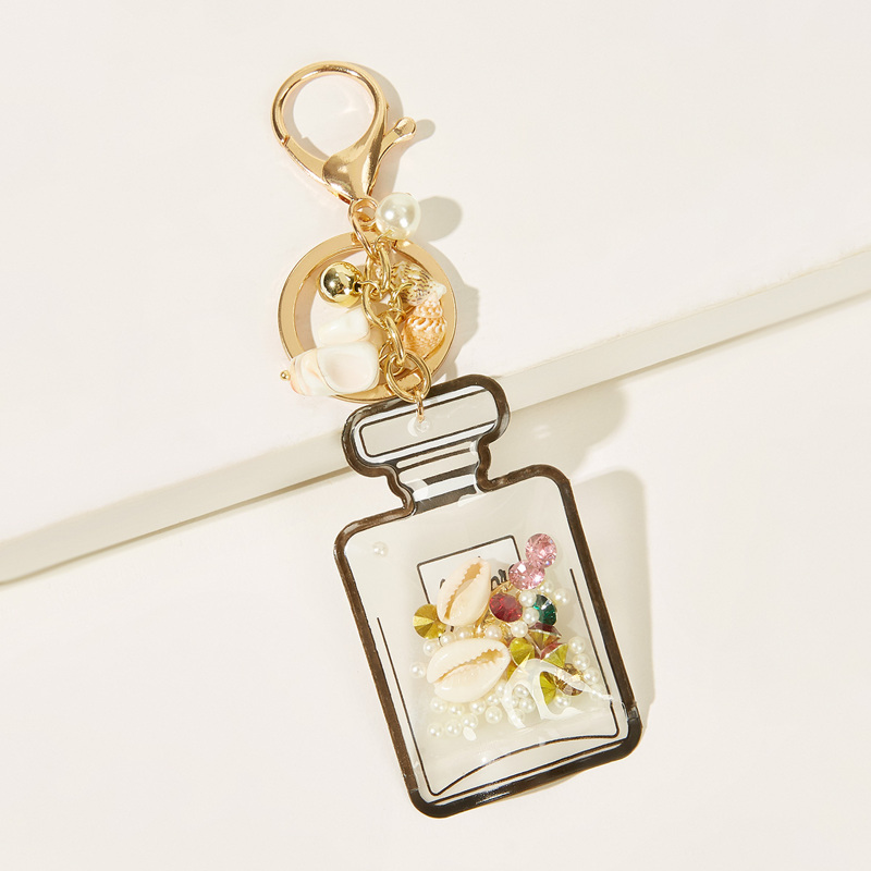 

Shell & Faux Pearl Charm Keychain, Multicolor