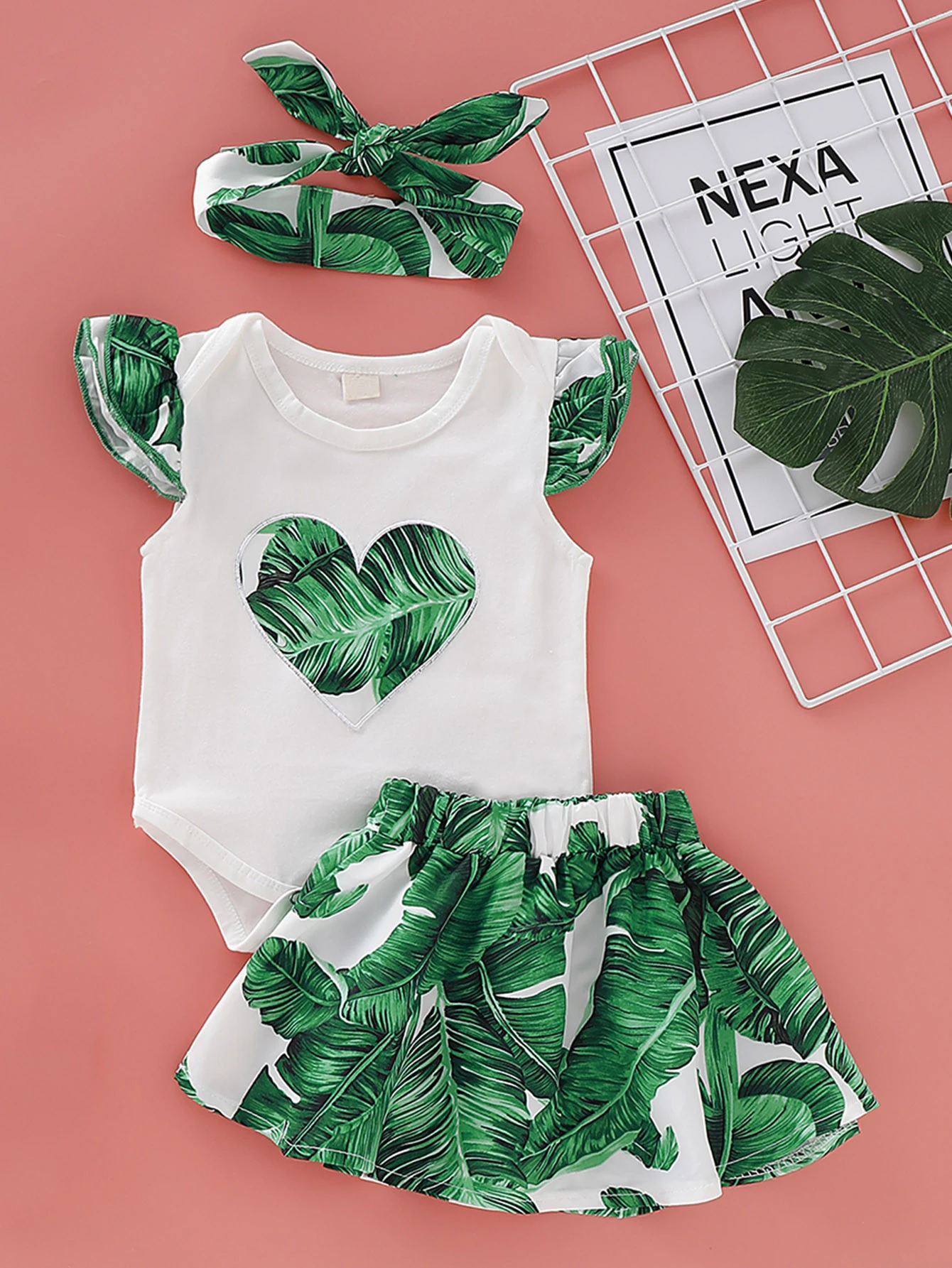 tropical baby romper