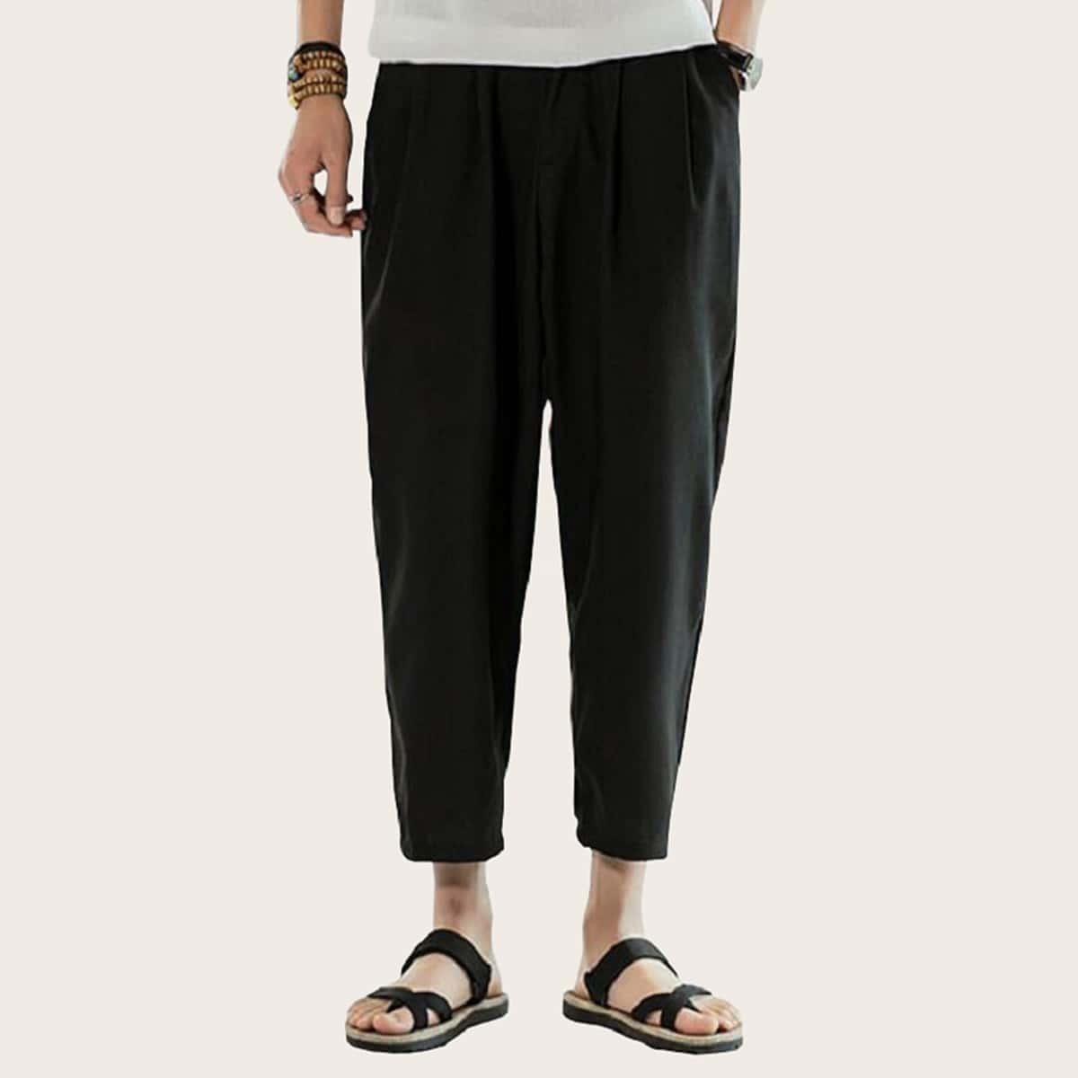 

Guys Solid Pocket Pants, Black
