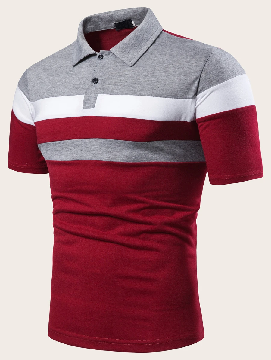 Manfinity Homme Men Cut And Sew Polo Shirt - Multicolor - View 1