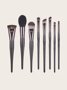 Juego de 8 brochas de maquillaje suaves, set de brochas, kit de brochas de maquillaje, set de brochas de maquillaje, kit de maquillaje completo, set de brochas de maquillaje, kit de maquillaje completo, set de brochas, set de brochas de maquillaje, set de regalo de maquillaje, set - Gris - Ver 2