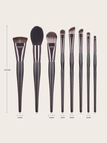 Juego de 8 brochas de maquillaje suaves, set de brochas, kit de brochas de maquillaje, set de brochas de maquillaje, kit de maquillaje completo, set de brochas de maquillaje, kit de maquillaje completo, set de brochas, set de brochas de maquillaje, set de regalo de maquillaje, set - Gris - Ver 4