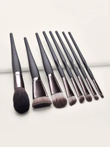 Juego de 8 brochas de maquillaje suaves, set de brochas, kit de brochas de maquillaje, set de brochas de maquillaje, kit de maquillaje completo, set de brochas de maquillaje, kit de maquillaje completo, set de brochas, set de brochas de maquillaje, set de regalo de maquillaje, set - Gris - Ver 1