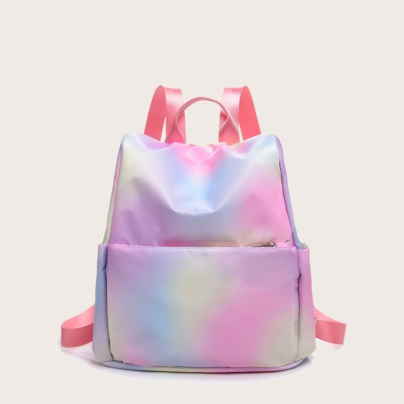 

Gradient Design Pocket Front Backpack, Multicolor